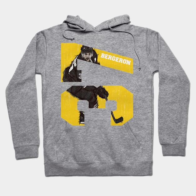 Patrice Bergeron Boston Deke Hoodie by Erianna Bee